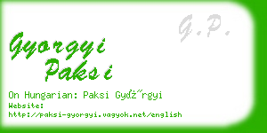 gyorgyi paksi business card